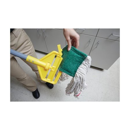 Rubbermaid Commercial 54" Mop and Broom Handles, 1" Dia, Gray/Yellow, Fiberglass FGH145000000